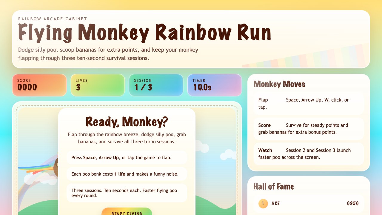 Screenshot of Rainbow Monkey Madness