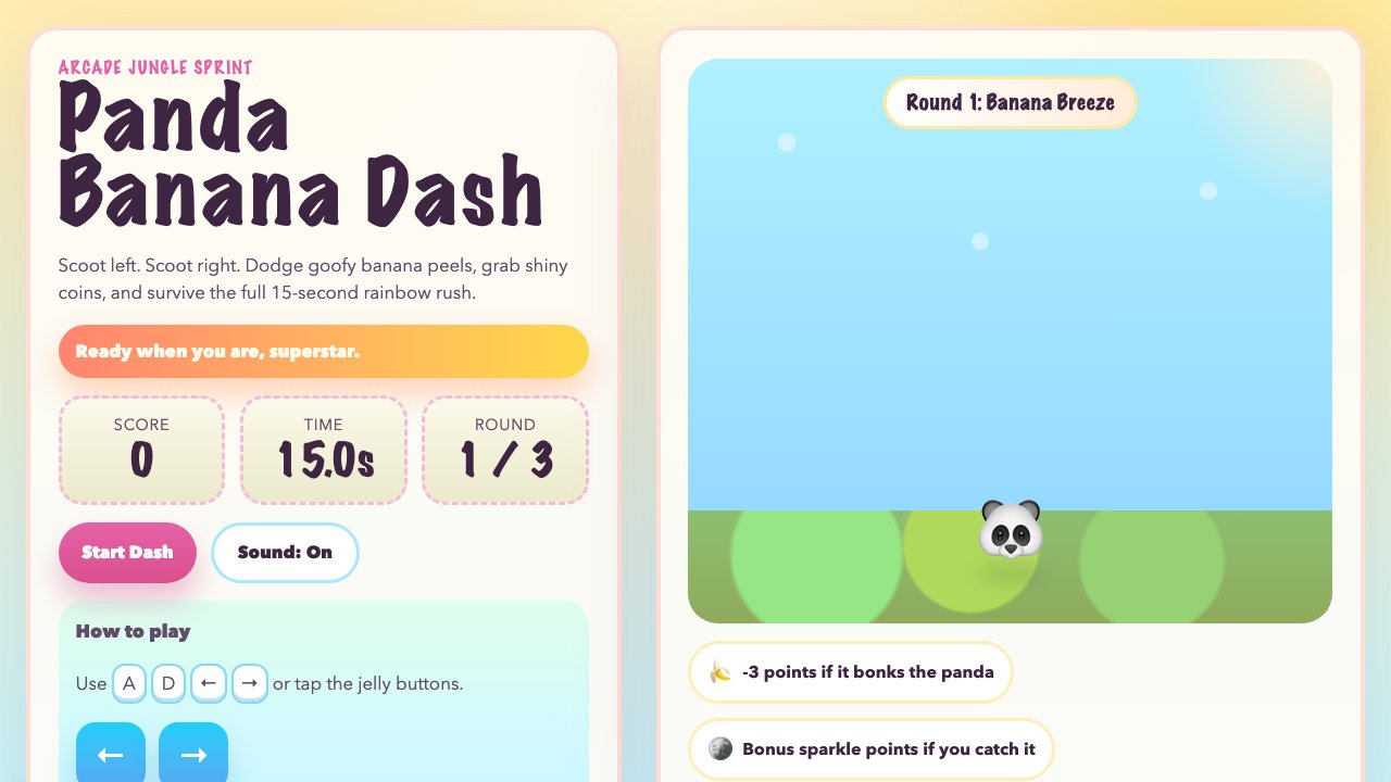 Screenshot of Panda Banana Dodge